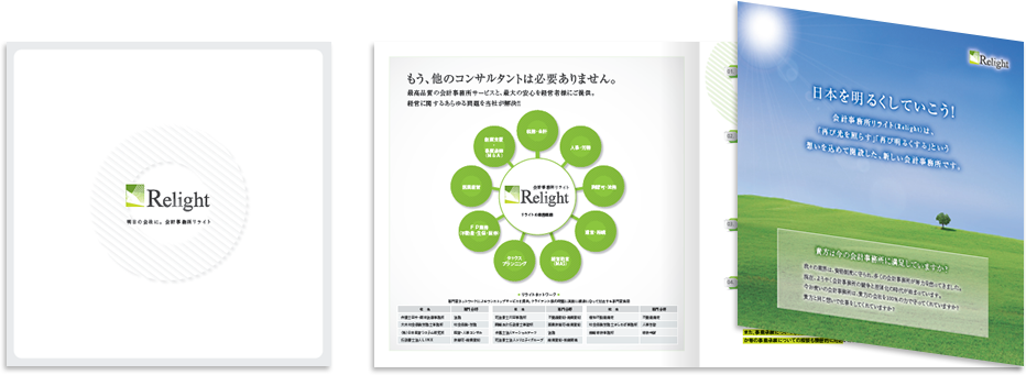 巻き三つ折り 6ページ