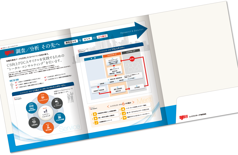 巻き三つ折りポケット付き 6ページ