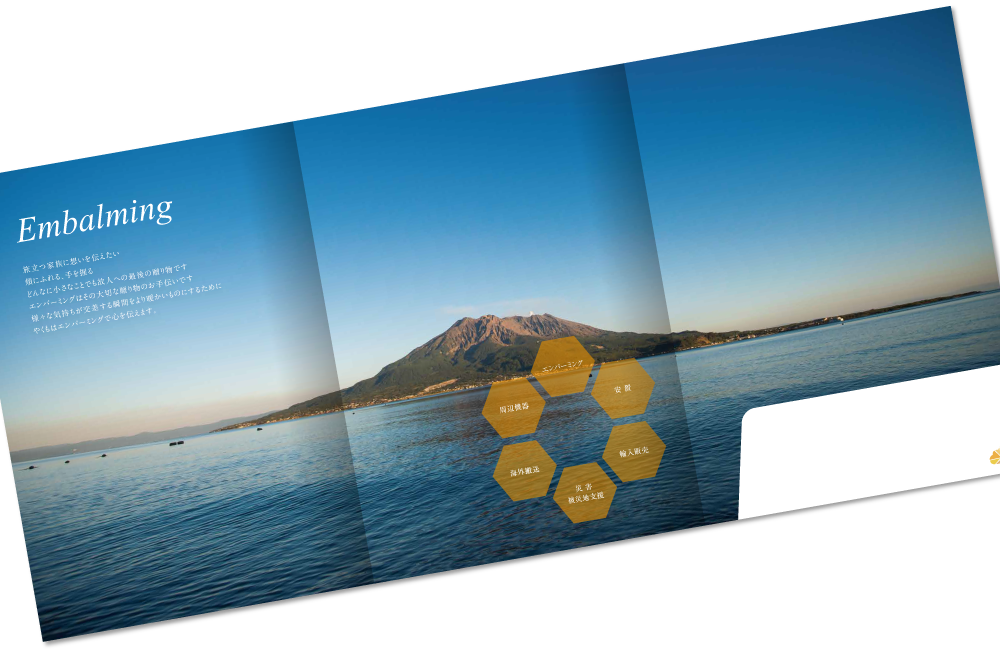 巻き三つ折りポケット付き 6ページ