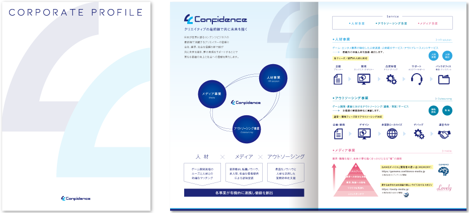 センター折り 4ページ
