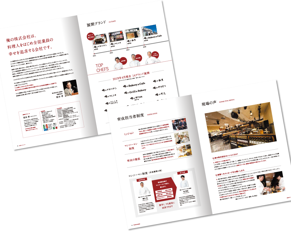 中綴じ 8ページ＋ペラ1種