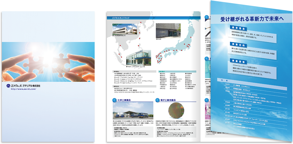 巻き三つ折り 6ページ